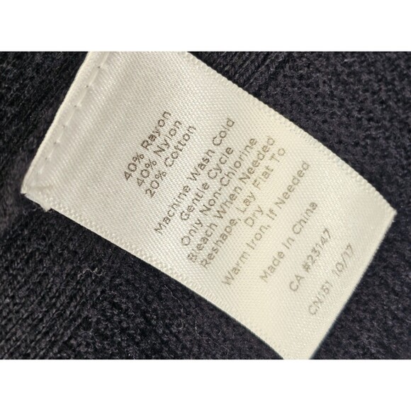 CS Women's Large Talbots Black Duster Lightweight Open Front Cardigan Sweater - Picture 7 of 7